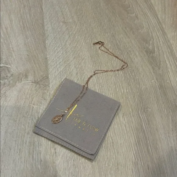 Ebb & Flow 14k Rose Gold Filled Necklace Birth Flower June Rose Stamped Pendant - Picture 6 of 7